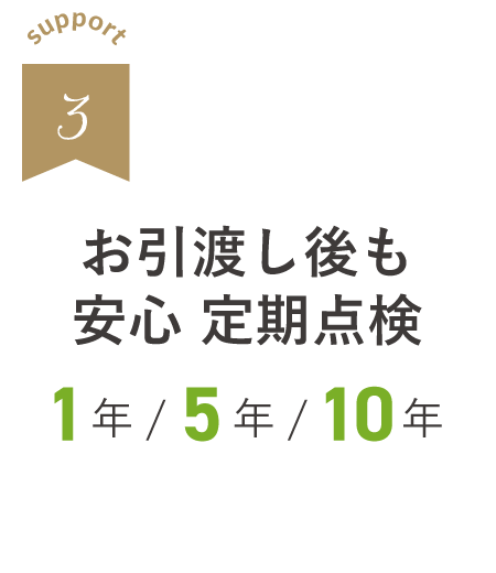 お引渡し後も安心 定期点検