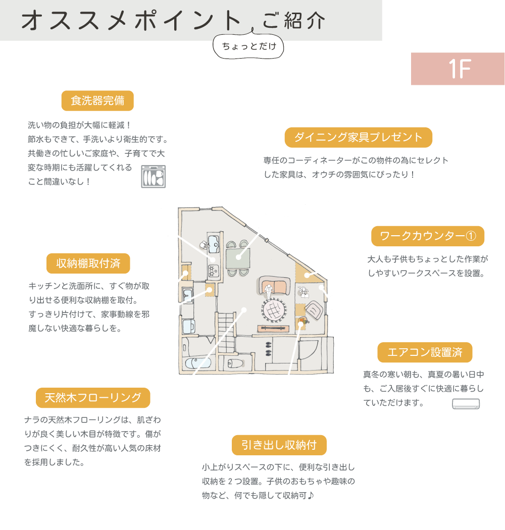 1F間取りのポイント